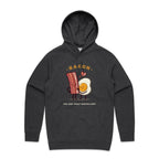 Bacon, You Are Truly Egg-cellent - Mens Hoodie Asphalt Marle Mens Hoodie Food Printed In Australia