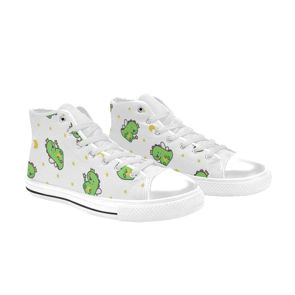 Dinosaur Fairy - Kids' High Top Canvas Shoes Kids High Top Canvas Shoes animal Printed Offshore