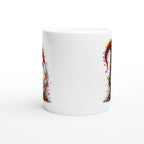 Christmas Gnome Wrapped In Lights - White 11oz Ceramic Mug Christmas Mug Christmas Globally Fulfilled