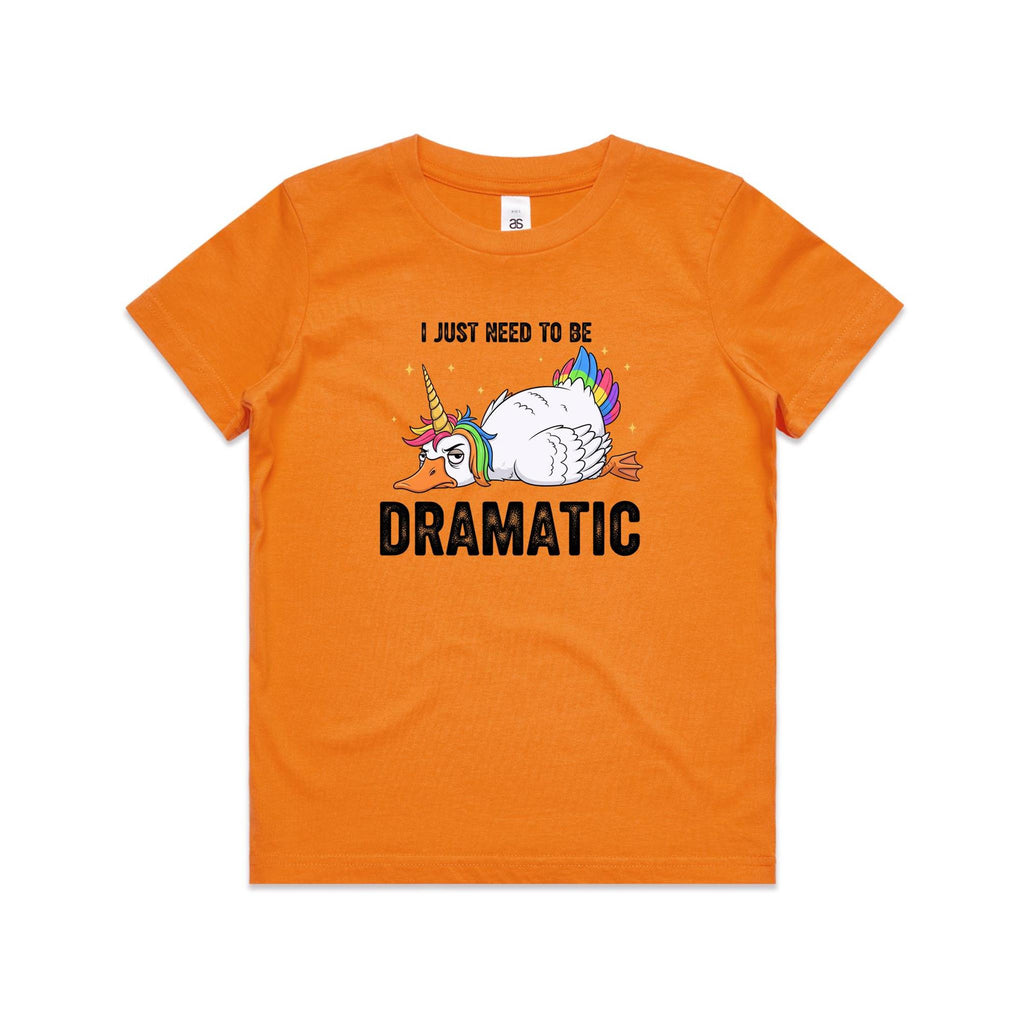 Dramatic Unicorn Goose Kid's AS Colour T-shirt Orange Kids Youth T-shirt animal Printed In Australia
