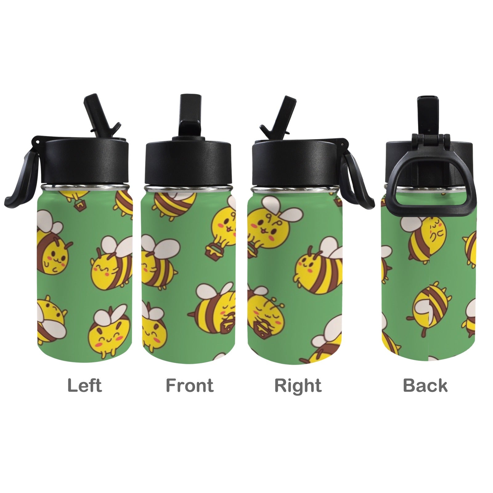 Busy Bees 12oz Kids Water Bottle with Straw Lid