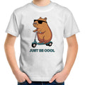 Just Be Cool, Capybara - Kids Youth T-Shirt White Kids Youth T-shirt animal Printed In Australia