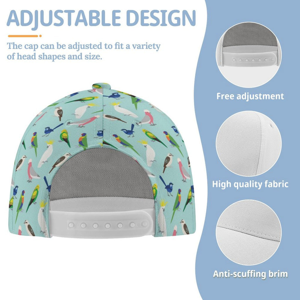 Australian Birds Kids Baseball Cap Kids Baseball Hat animal Australia Birds Printed Offshore