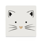 Cat With Gold Heart - Ceramic Coasters (Square) Ceramic Coasters animal Printed Offshore