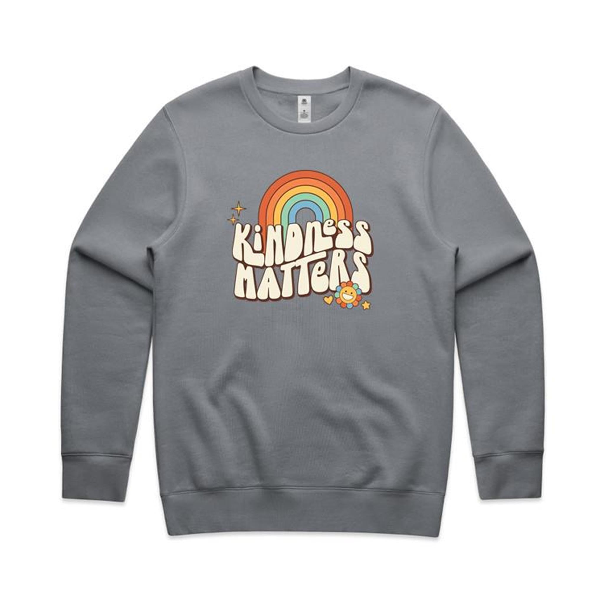 Kindness Matters - AS Colour Stencil Crew Sweatshirt Gravel Sweatshirt Kindness Printed In Australia Retro