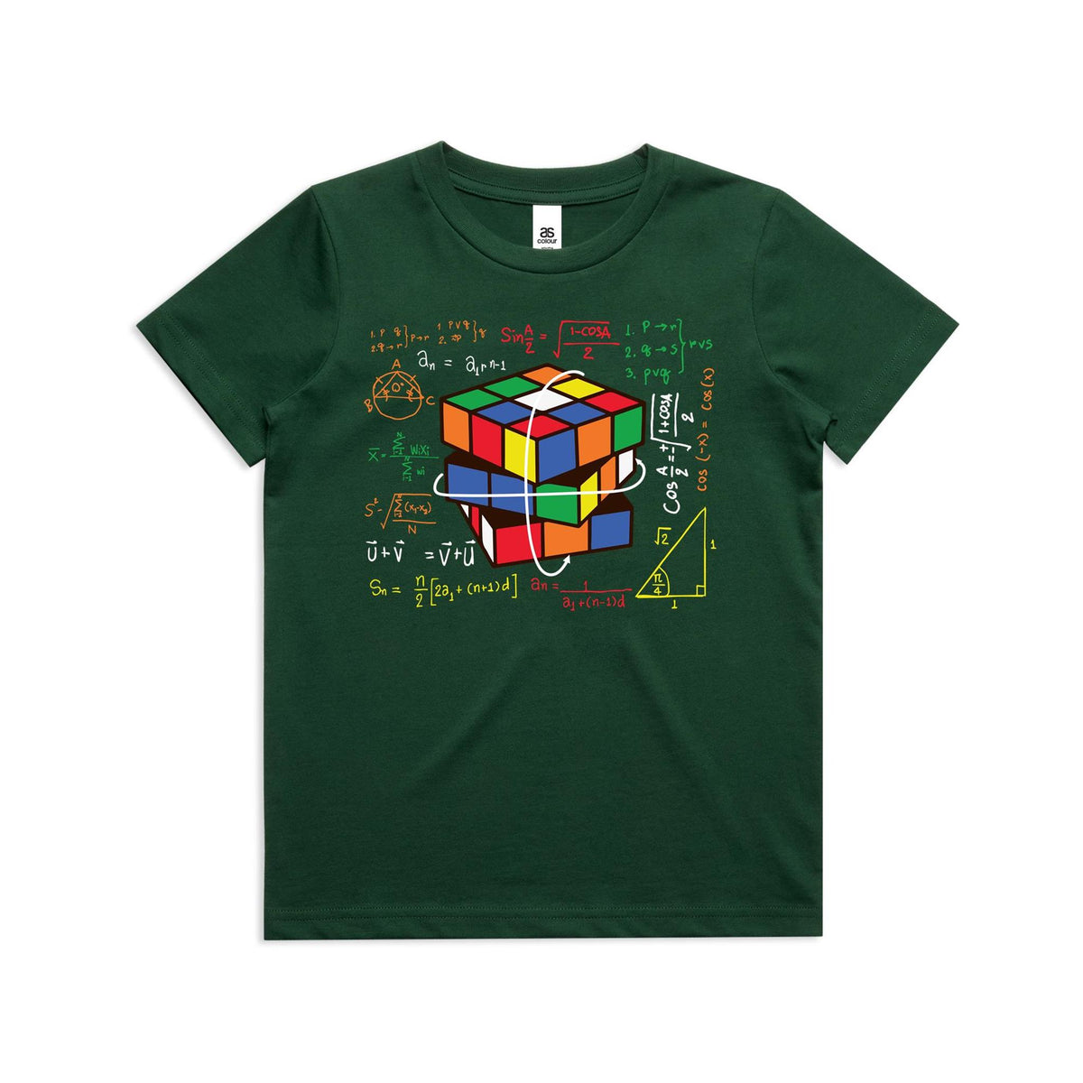 Game Cube Equations Kids AS Colour T-shirt