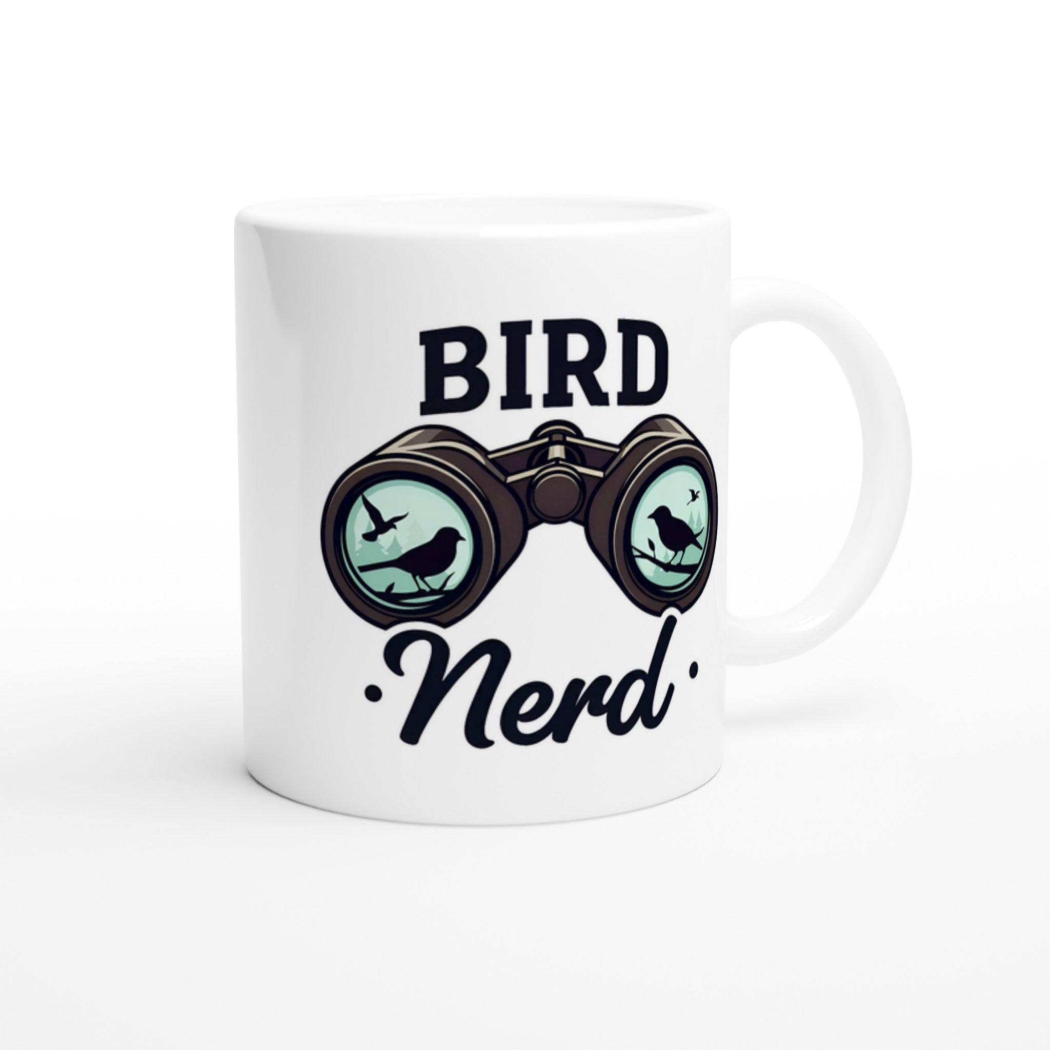 Bird Nerd - White 11oz Ceramic Mug White 11oz Mug animal Globally Fulfilled