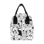 Black And White Dogs - Zipper Lunch Bag Zipper Lunch Bag Printed Offshore