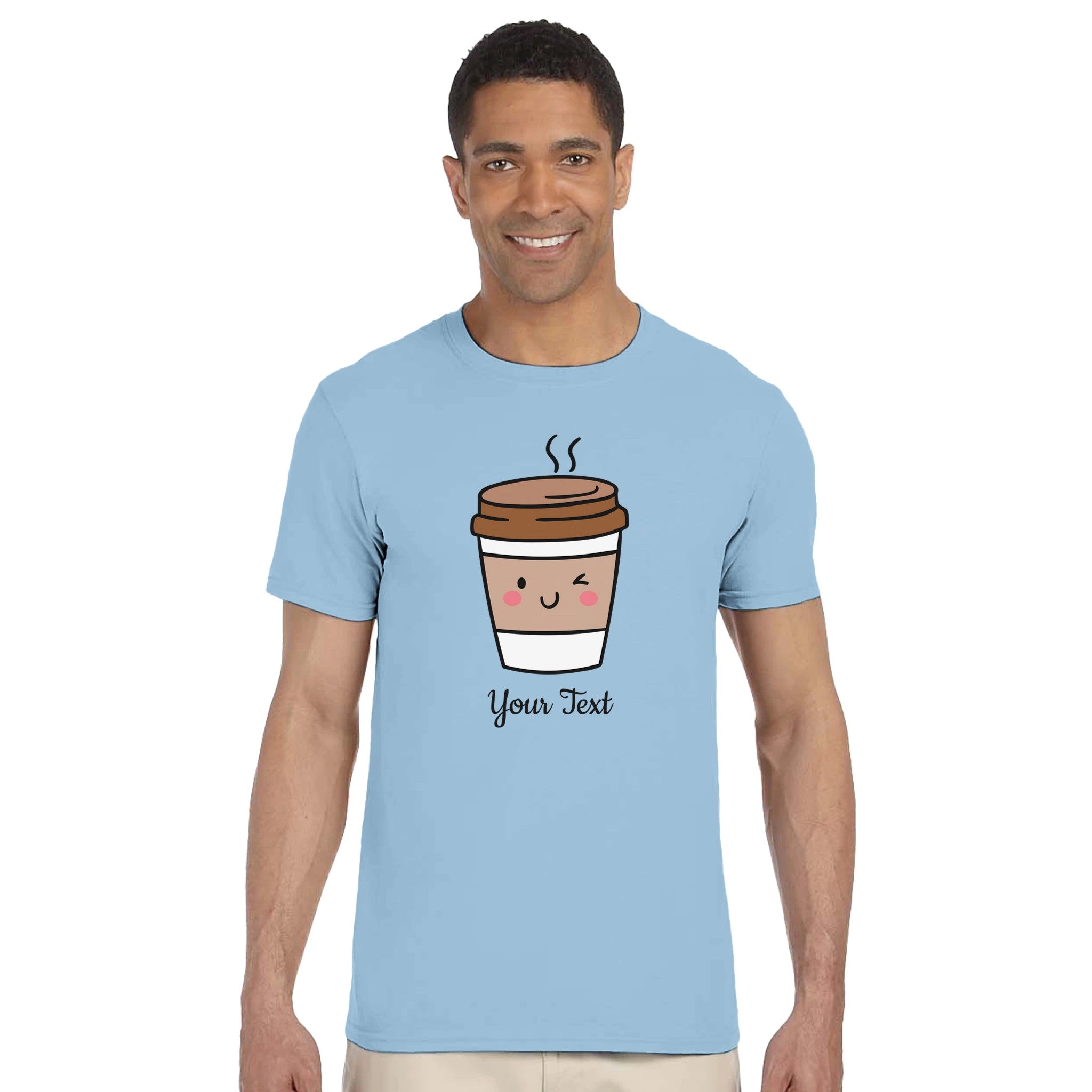Personalised - Coffee Characters - Classic Unisex Crewneck T-shirt Personalised T-shirt Coffee Customise Globally Fulfilled Personalise