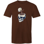 Coffee Skull - Mens T-Shirt Dark Chocolate Mens T-shirt Coffee Printed In Australia