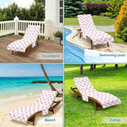 Flamingos Beach Chair Towel Cover with Side Pockets