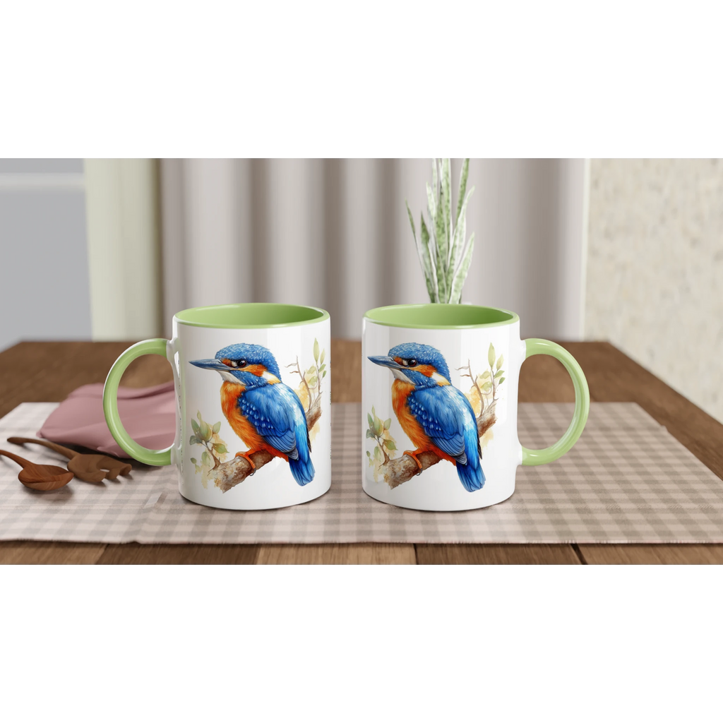 Personalise - Kingfisher, Australian Birds - 11oz Ceramic Mug Personalised 11oz Mug animal Globally Fulfilled