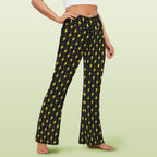 Yellow Lightning High Waist Crossover Tummy Control Flare Leggings High Waist Flare Leggings comic Printed Offshore
