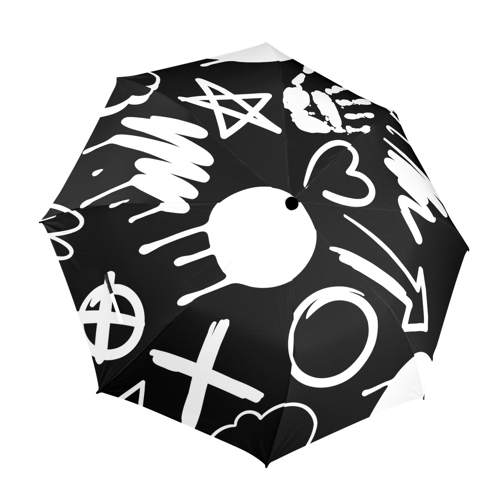 Bold Graffiti - Semi-Automatic Foldable Umbrella (Model U12) One Size Semi-Automatic Foldable Umbrella (U12)