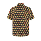 Round Pizzas On Black - Men's Short Sleeve Hawaiian Shirt