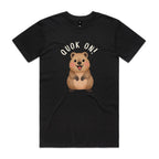 Quokka, Quok On Men's AS Colour T-shirt Black Mens T-shirt animal Printed In Australia