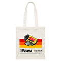 Camera Film, Now We Wait Parcel Canvas Tote Bag Default Title Small Tote Bag Printed In Australia Retro