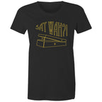 Say Wah, Guitar Pedal - Womens T-shirt Black Womens T-shirt Music Printed In Australia