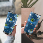 Cute Aliens in UFOs - 20oz Mobile Tumbler with Lid (Black Lock) 20oz Travel Mug Printed Offshore Sci Fi