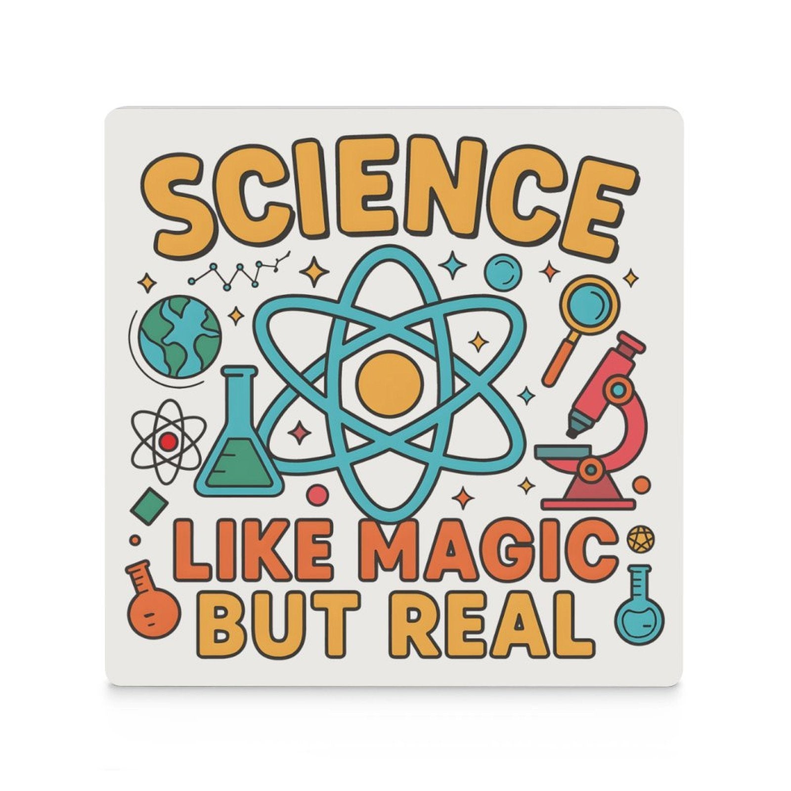 Science, Like Magic But Real Ceramic Coasters (Square) Ceramic Coasters Printed Offshore Science