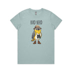 Bird Nerd 2 Women's AS Colour T-shirt Pale Blue Womens T-shirt animal Birds Printed In Australia