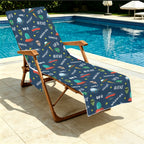 UFO's And Aliens Beach Chair Towel Cover with Side Pockets