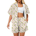 Avocado Love Women's Windbreaker Short Set 2XL Women's Windbreaker Short Set Food Printed Offshore