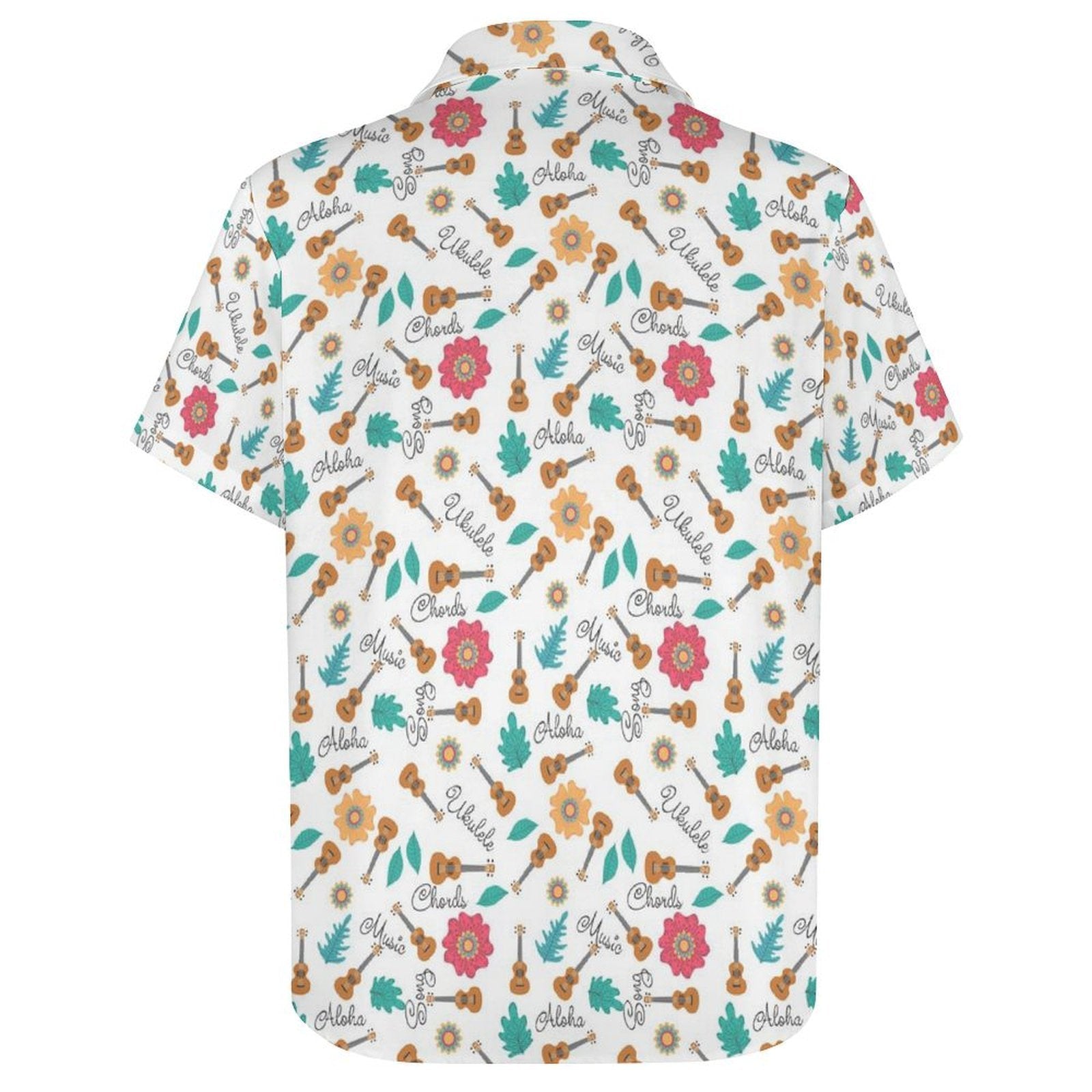 Ukulele Women's Short-Sleeve Button Up Shirt Women's Short-Sleeve Button Up Shirt Music Printed Offshore