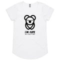 Koala, I'm Cute But I Have Claws- Women's AS Colour Scoop Neck T-Shirt White Womens Scoop Neck T-shirt animal Printed In Australia
