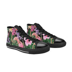 Flamingo Jungle - Kids High Top Canvas Shoes