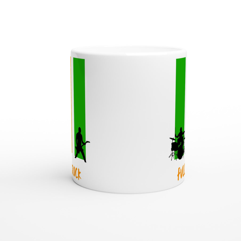 Full Of Rock - White 11oz Ceramic Mug White 11oz Mug Globally Fulfilled Music