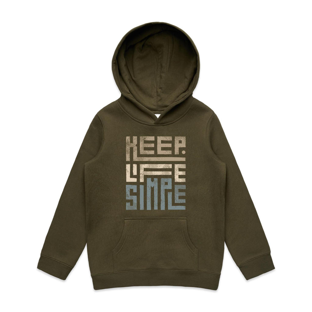 Keep Life Simple - Kids Hoodie Army Kids Hoodie Printed In Australia