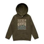 Keep Life Simple - Kids Hoodie Army Kids Hoodie Printed In Australia