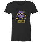 Music Moves Me - Womens T-shirt Black Womens T-shirt Music Printed In Australia