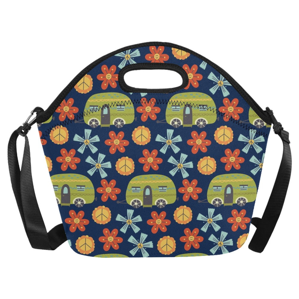 Hippy Caravan - Neoprene Lunch Bag Neoprene Lunch Bag Printed Offshore