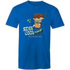 Stay Cool, Find Your Happy Place - Mens T-Shirt Bright Royal Mens T-shirt Printed In Australia