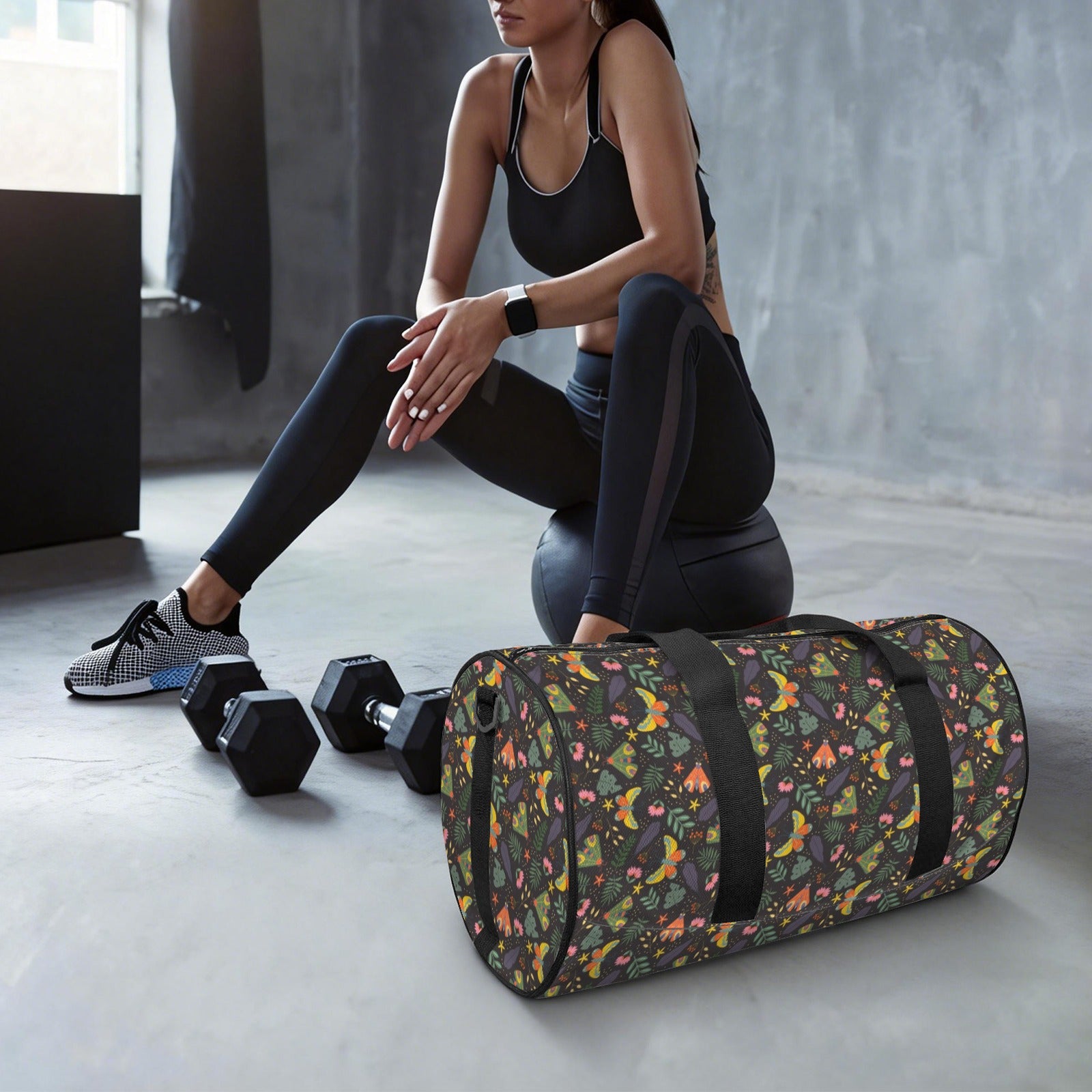 Dark Butterfly Duffle Bag Duffle Bag Printed Offshore