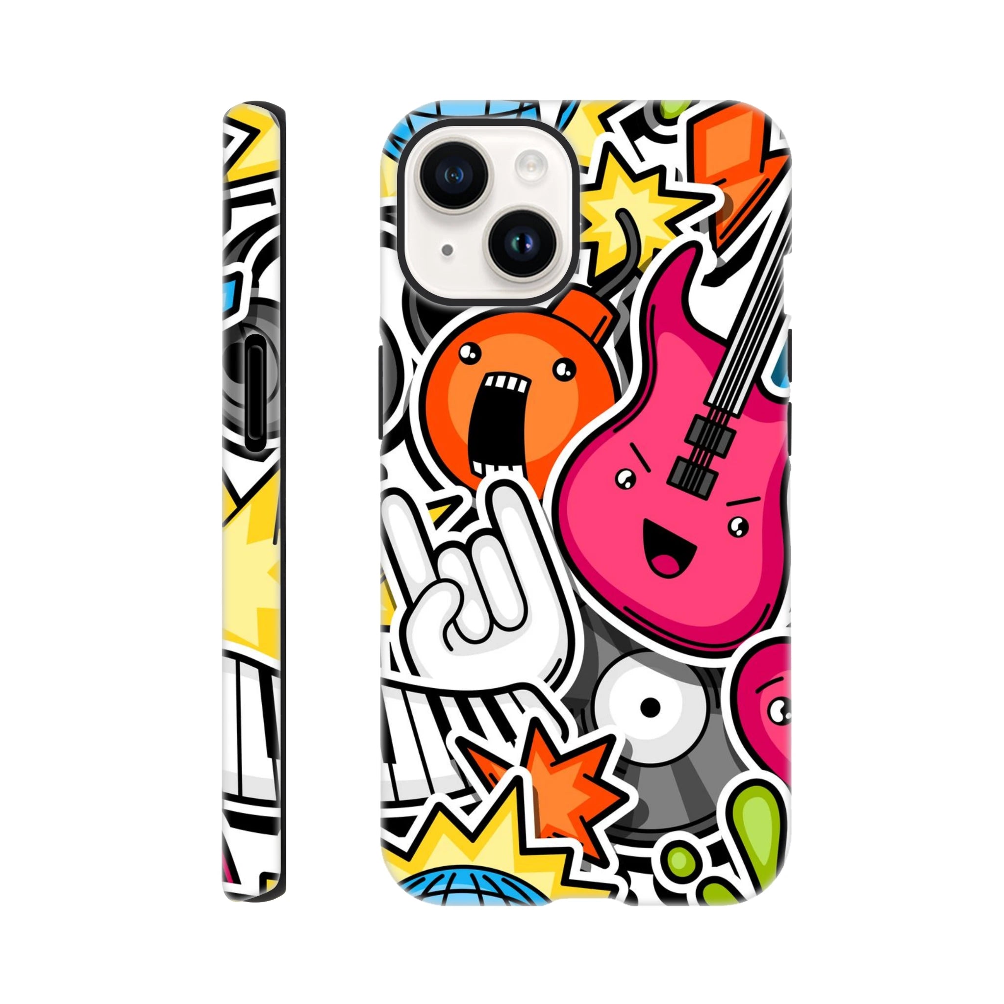 Sticker Music - Apple iPhone Tough case iPhone 14 iPhone Tough Case Globally Fulfilled Music