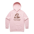 I Prefer Books Over People Women's AS Colour Hoodie Pink Womens Hoodie Printed In Australia Reading