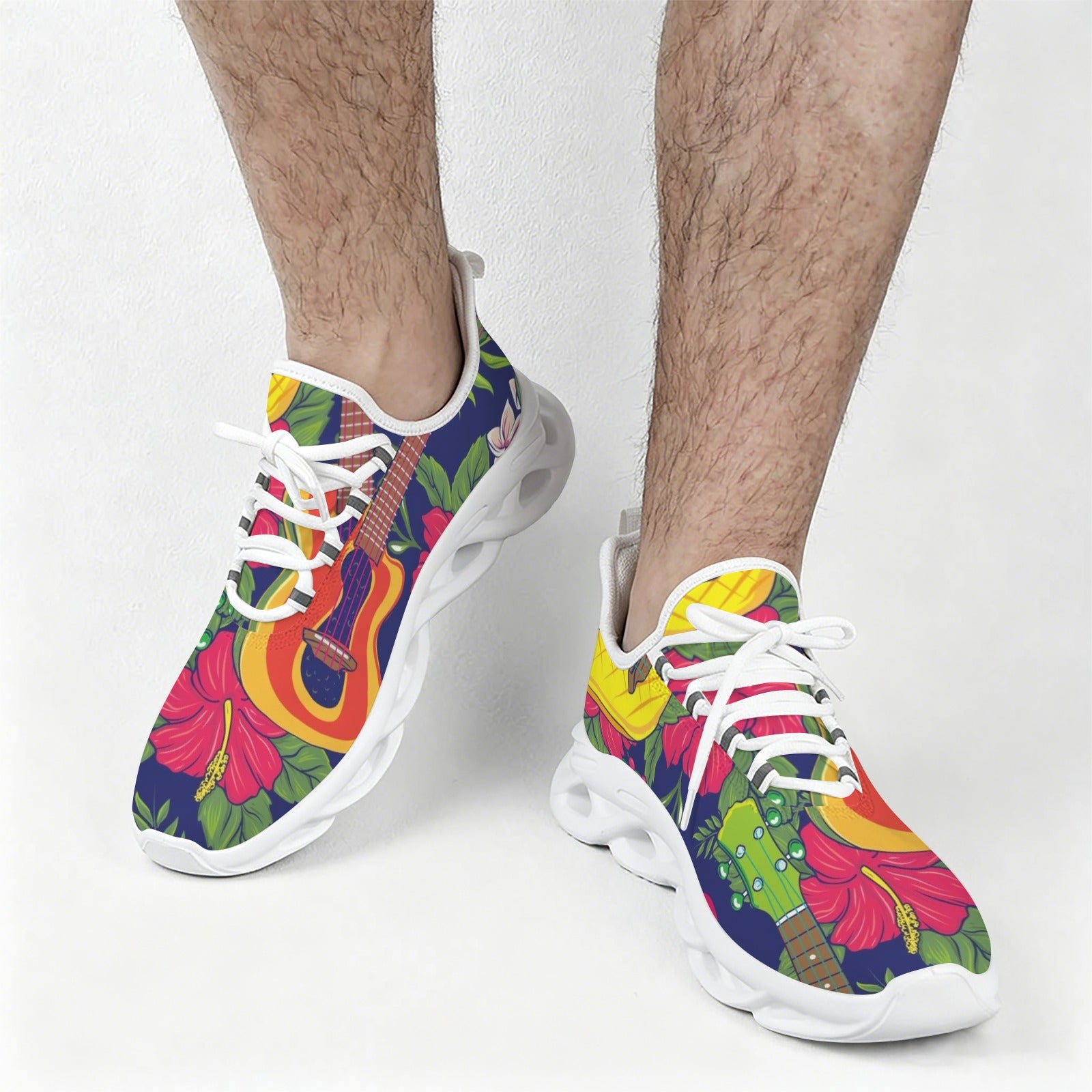 Tropical Ukulele Men's Twisted Sole Sneakers