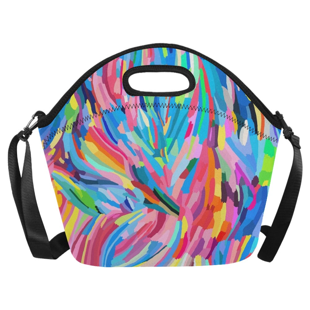 Brushstrokes - Neoprene Lunch Bag Neoprene Lunch Bag Printed Offshore