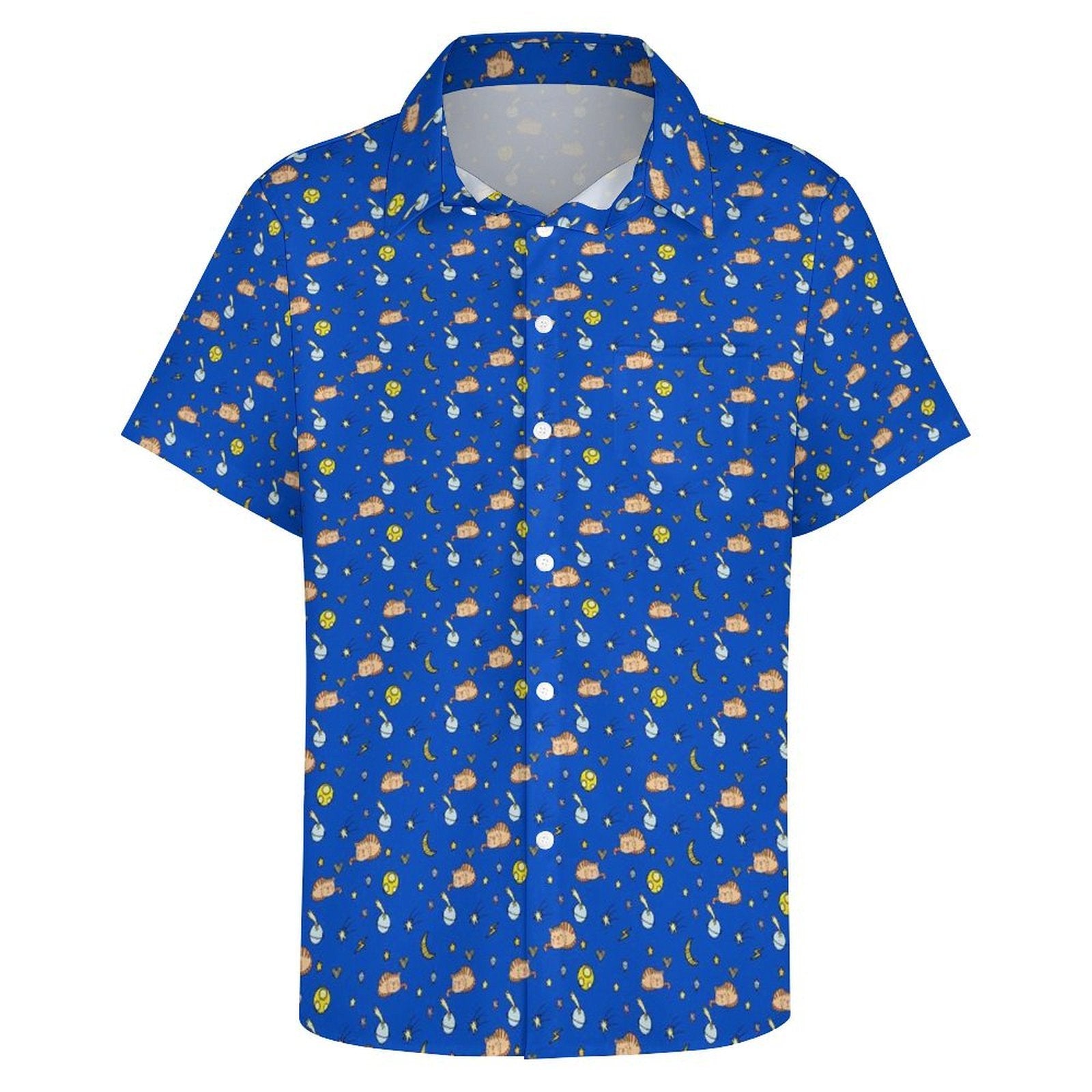 Cats In Space - Women's Short-Sleeve Button Up Shirt
