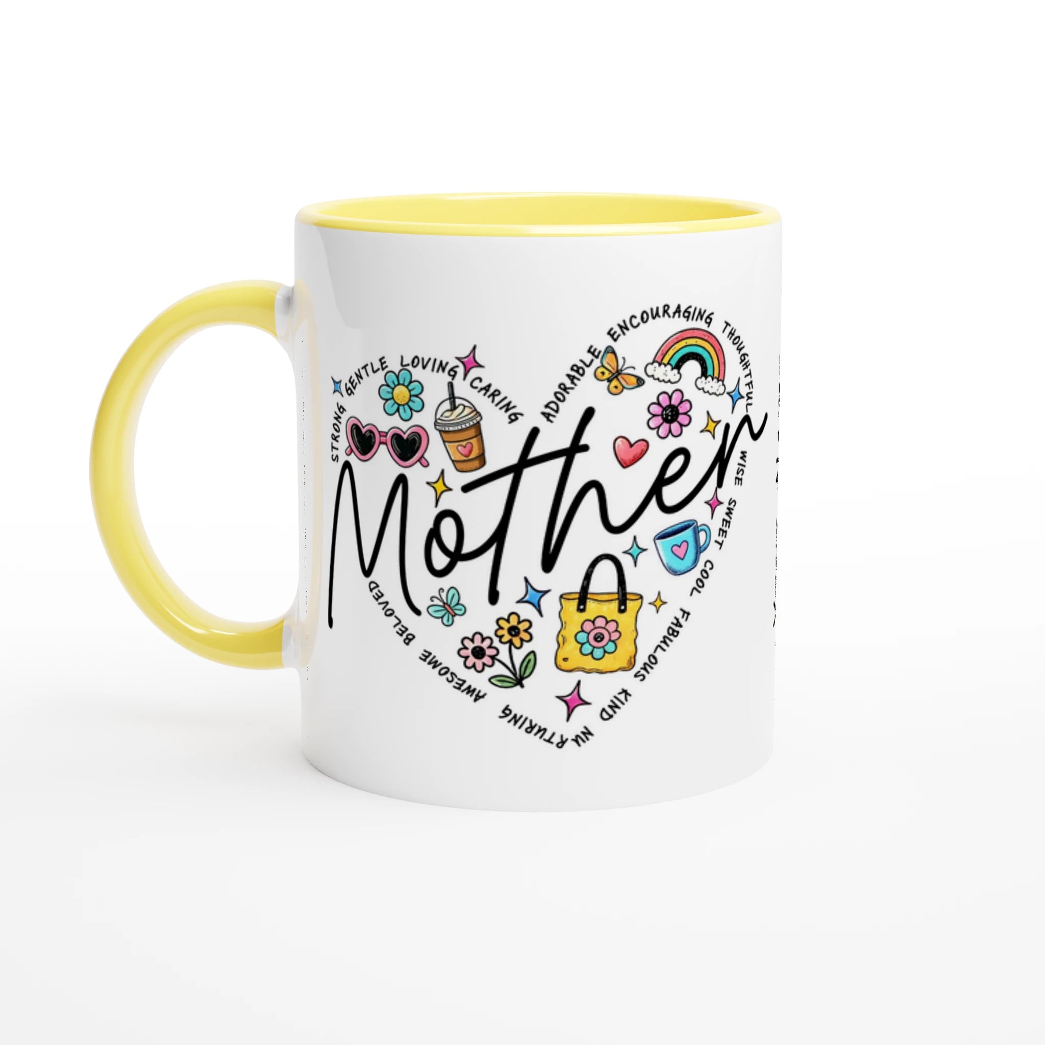 Personalised - Mother Heart Mug - 11oz Ceramic Mug Personalised 11oz Mug customise Globally Fulfilled Mum personalise