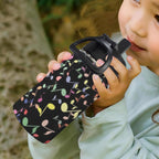Quavers, Music Notes 12oz Kids Water Bottle with Straw Lid