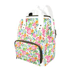 Bright Painted Tropical Multi-Function Backpack, Nappy / Diaper Bag One Size Multi-function Backpack, Nappy / Diaper Bag Plants Printed Offshore