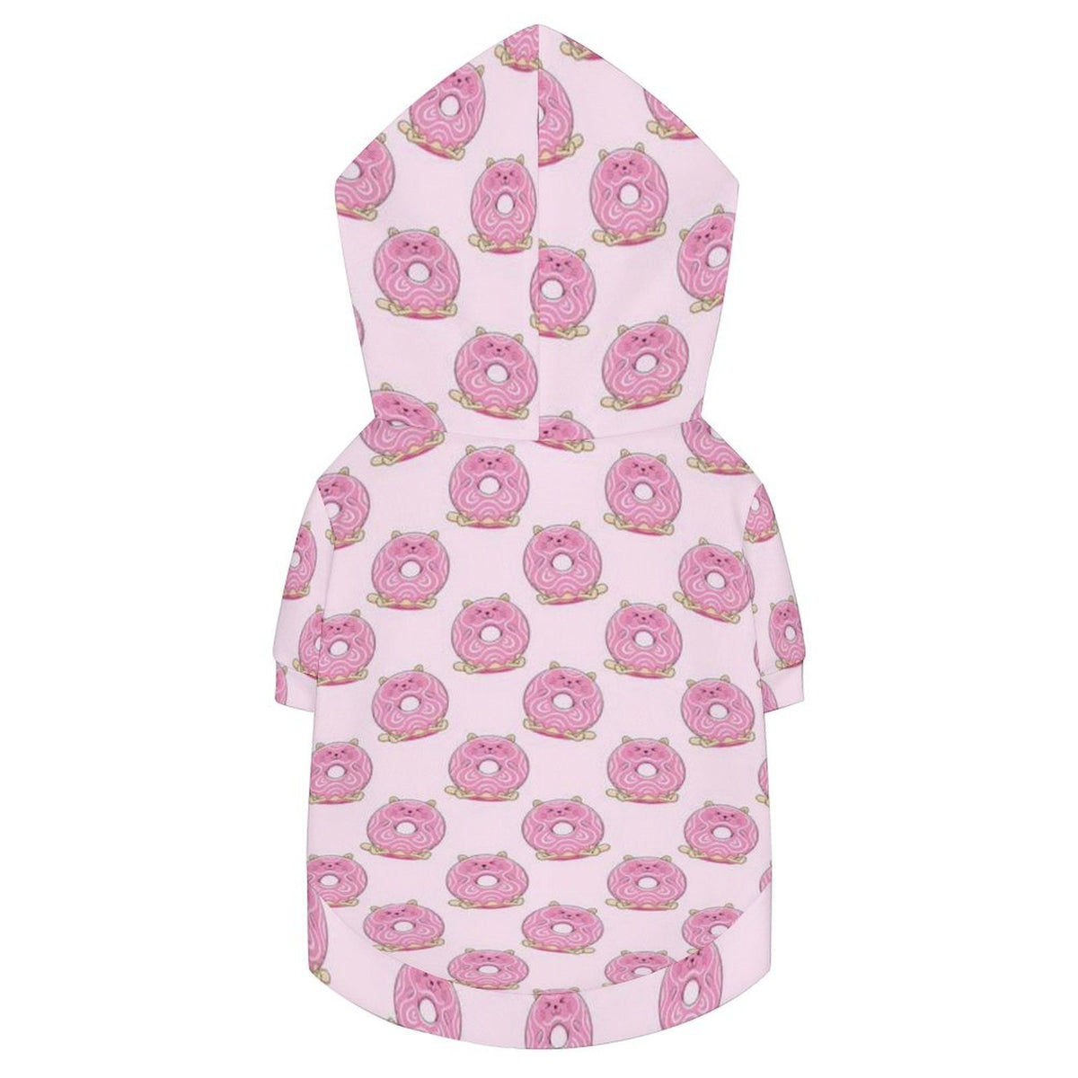 Pink Cat Doughnuts Pet Hoodie (Small Size)