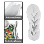 Tropical Comic Book Style Women's Twisted Sole Sneakers