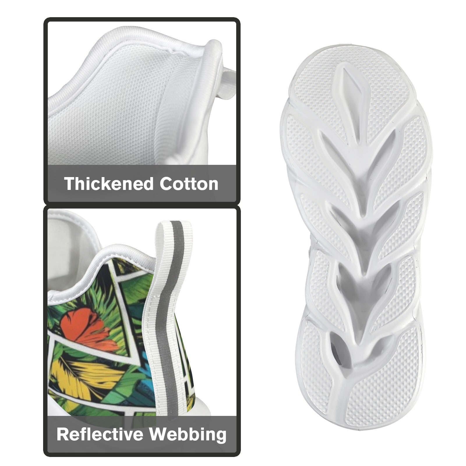 Tropical Comic Book Style Women's Twisted Sole Sneakers
