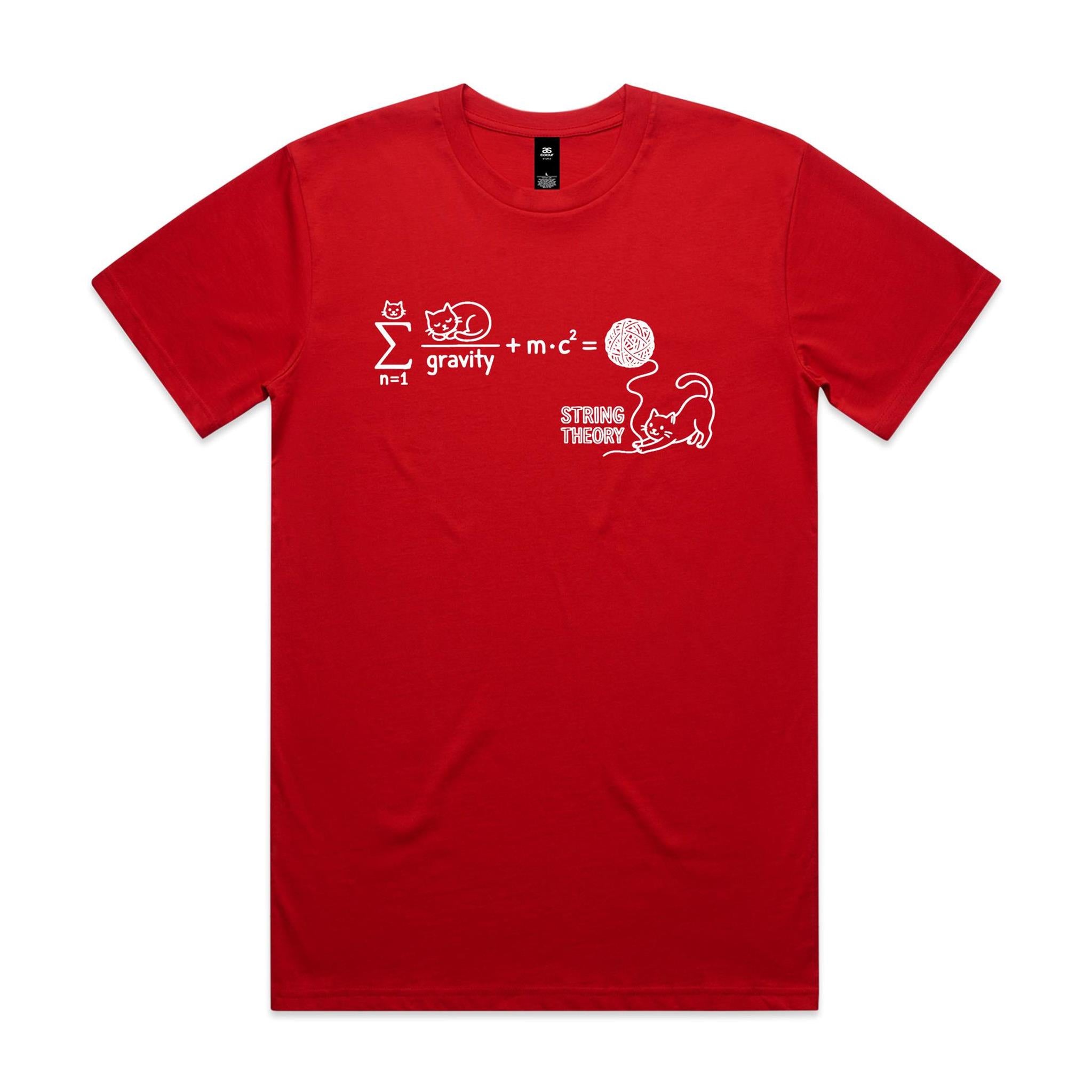 Cat String Theory Physics Men's AS Colour T-shirt