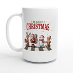 Fab Four, Merry Christmas - White 15oz Ceramic Mug Default Title Christmas 15oz Mug Christmas Globally Fulfilled